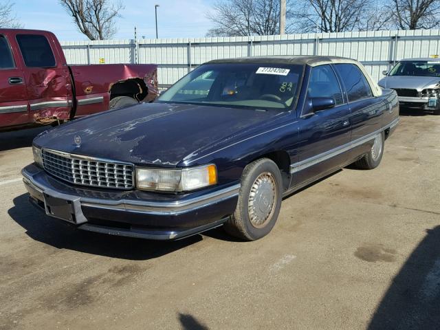 1G6KD52Y3TU282079 - 1996 CADILLAC DEVILLE BLUE photo 2