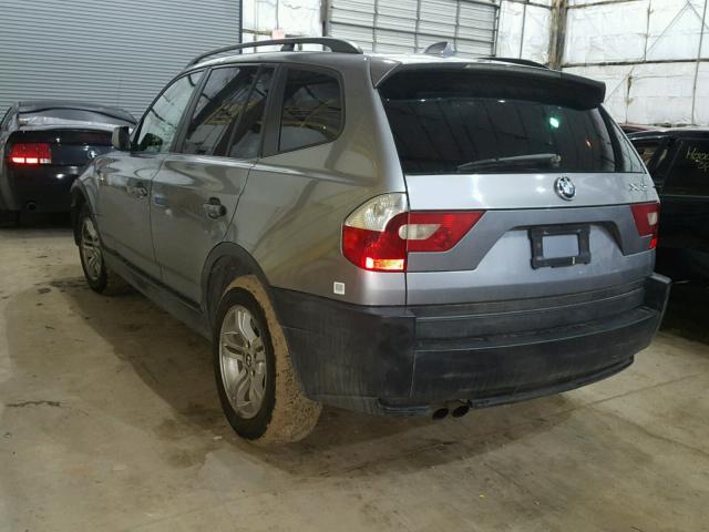 WBXPA93484WA65430 - 2004 BMW X3 3.0I SILVER photo 3