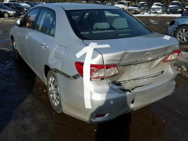 2T1BU4EE9DC013396 - 2013 TOYOTA COROLLA BA SILVER photo 3