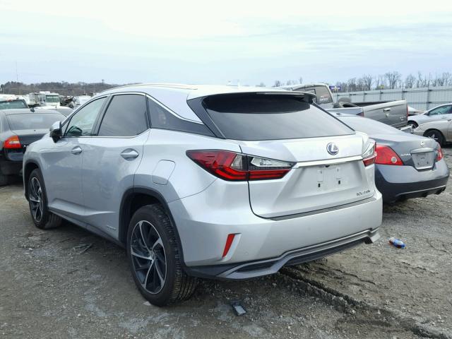 2T2BGMCA6HC009881 - 2017 LEXUS RX 450H SILVER photo 3