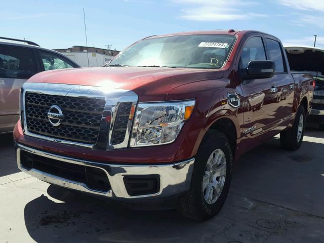 1N6AA1EK4HN535135 - 2017 NISSAN TITAN S MAROON photo 2