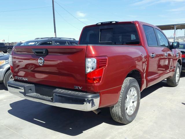 1N6AA1EK4HN535135 - 2017 NISSAN TITAN S MAROON photo 4