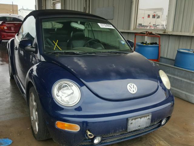 3VWCD21Y03M319916 - 2003 VOLKSWAGEN NEW BEETLE BLUE photo 1