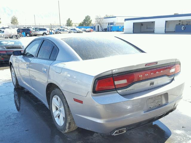 2C3CDXBG3EH299981 - 2014 DODGE CHARGER SE SILVER photo 3