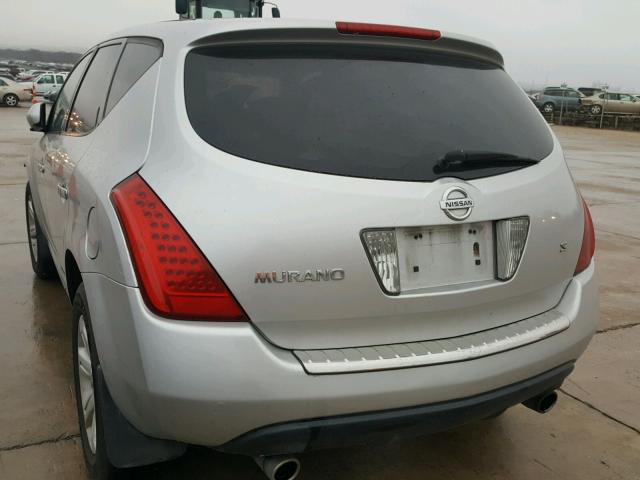 JN8AZ08T26W423262 - 2006 NISSAN MURANO SILVER photo 3