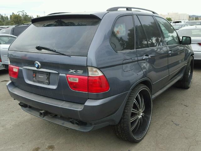 5UXFB33542LH37458 - 2002 BMW X5 4.4I BLUE photo 4