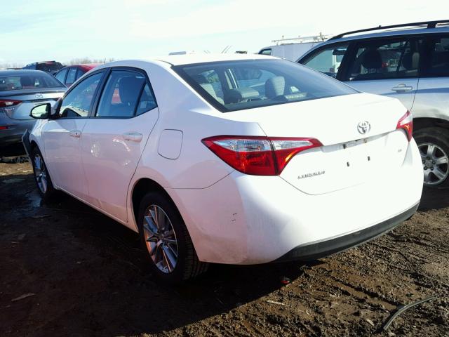 2T1BURHE5FC252407 - 2015 TOYOTA COROLLA L WHITE photo 3