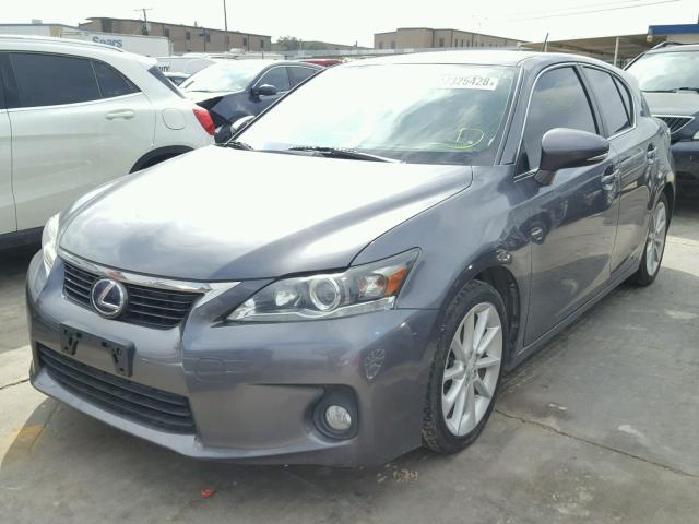 JTHKD5BH0C2122619 - 2012 LEXUS CT 200 GRAY photo 2