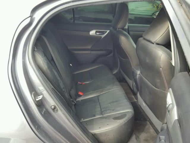 JTHKD5BH0C2122619 - 2012 LEXUS CT 200 GRAY photo 6