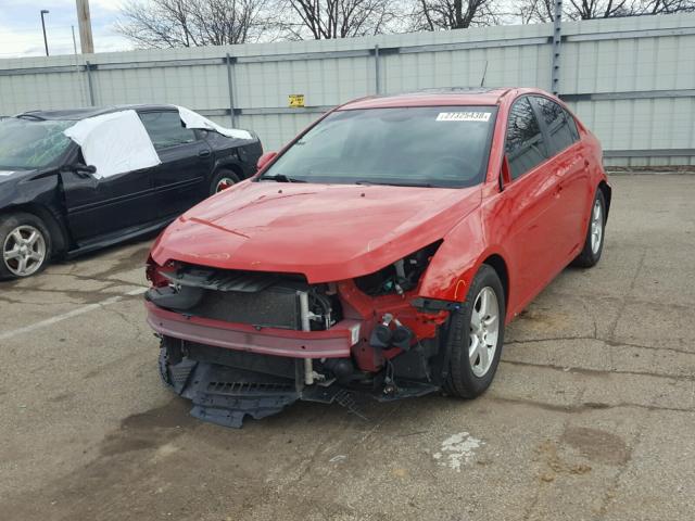 1G1PF5SC0C7173846 - 2012 CHEVROLET CRUZE LT RED photo 2