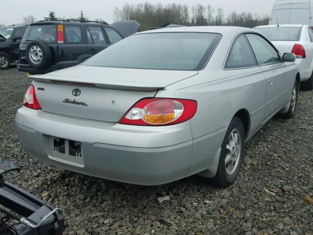 2T1CE22P43C022291 - 2003 TOYOTA CAMRY SOLA SILVER photo 4