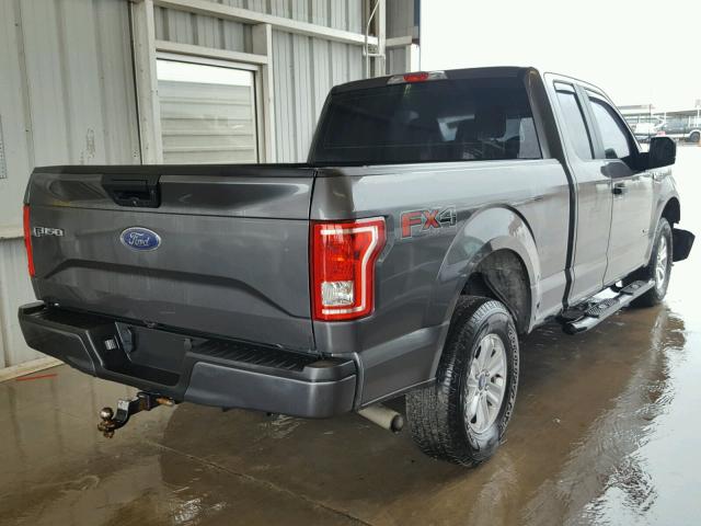 1FTEX1EP6GKF17802 - 2016 FORD F150 SUPER GRAY photo 4