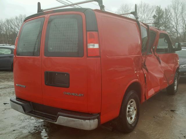 1GCGG25V351182577 - 2005 CHEVROLET EXPRESS G2 RED photo 4