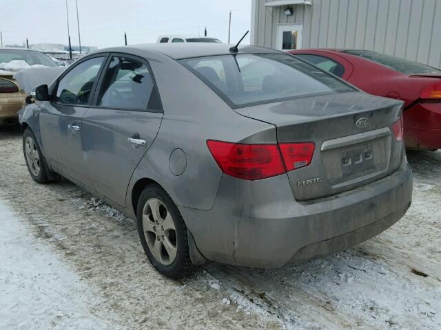 KNAFU4A24A5088526 - 2010 KIA FORTE EX GRAY photo 3