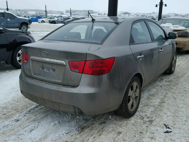 KNAFU4A24A5088526 - 2010 KIA FORTE EX GRAY photo 4