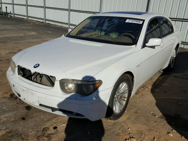 WBAGL63493DP67590 - 2003 BMW 745 I WHITE photo 2