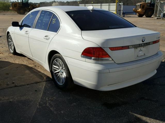 WBAGL63493DP67590 - 2003 BMW 745 I WHITE photo 3