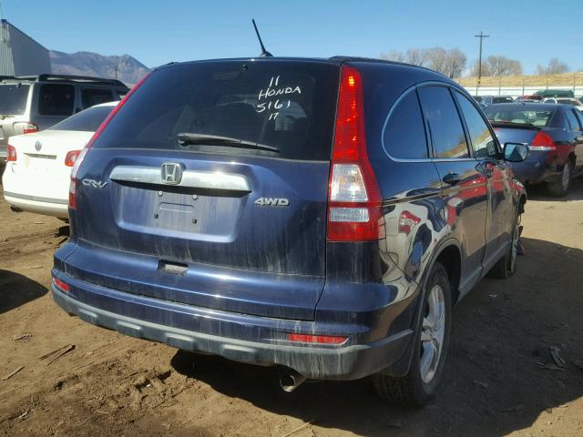 5J6RE4H51BL109787 - 2011 HONDA CR-V EX BLUE photo 4