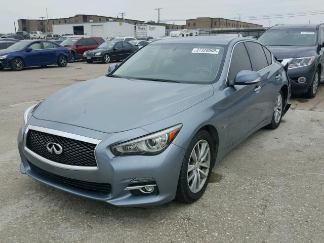 JN1BV7AP1FM345721 - 2015 INFINITI Q50 BASE BLUE photo 2