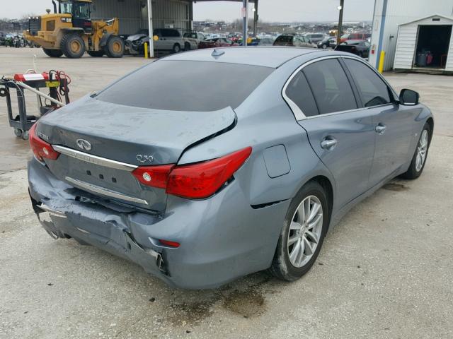 JN1BV7AP1FM345721 - 2015 INFINITI Q50 BASE BLUE photo 4