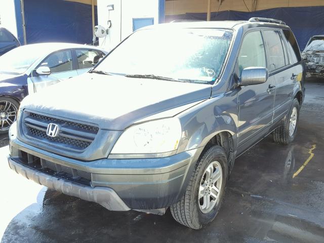 2HKYF18495H530086 - 2005 HONDA PILOT EX GRAY photo 2