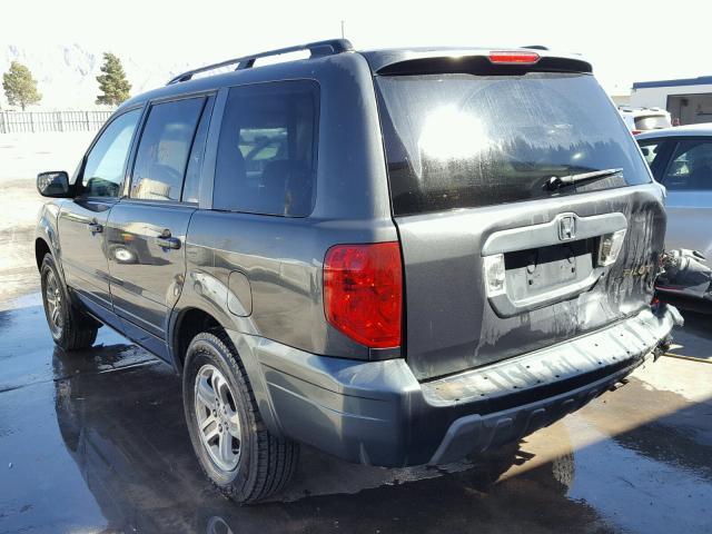 2HKYF18495H530086 - 2005 HONDA PILOT EX GRAY photo 3