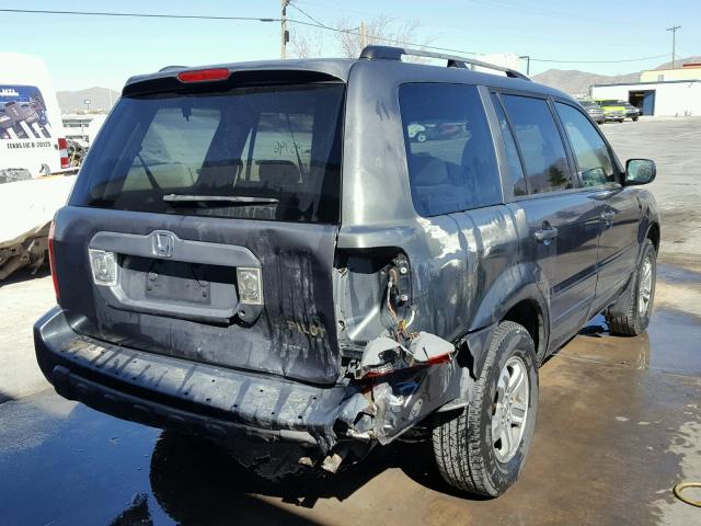 2HKYF18495H530086 - 2005 HONDA PILOT EX GRAY photo 4