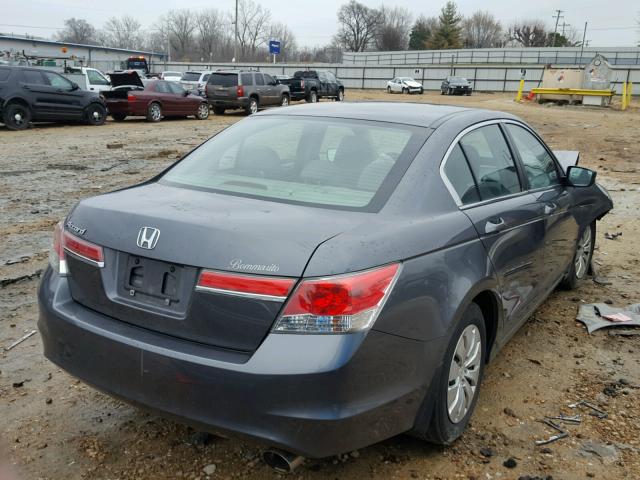 1HGCP2F37CA006836 - 2012 HONDA ACCORD LX GRAY photo 4