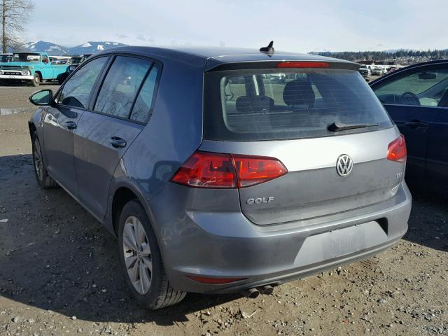 3VWRA7AU1FM079695 - 2015 VOLKSWAGEN GOLF TDI GRAY photo 3