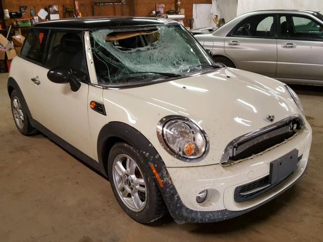 WMWSU3C58DT545192 - 2013 MINI COOPER WHITE photo 1