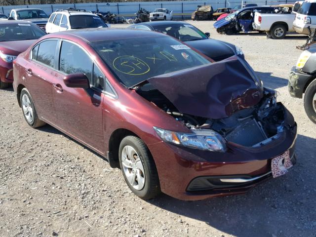 19XFB2F50FE002477 - 2015 HONDA CIVIC LX MAROON photo 1