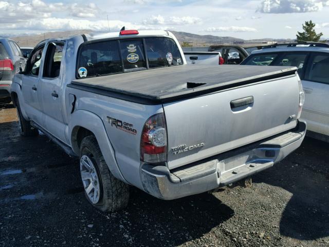 5TFLU4EN3CX023183 - 2012 TOYOTA TACOMA DOU SILVER photo 3