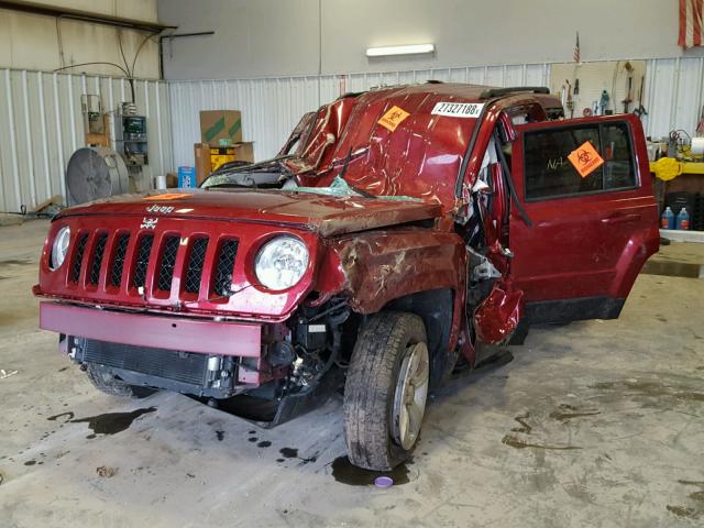 1C4NJRBB2ED588800 - 2014 JEEP PATRIOT SP RED photo 2