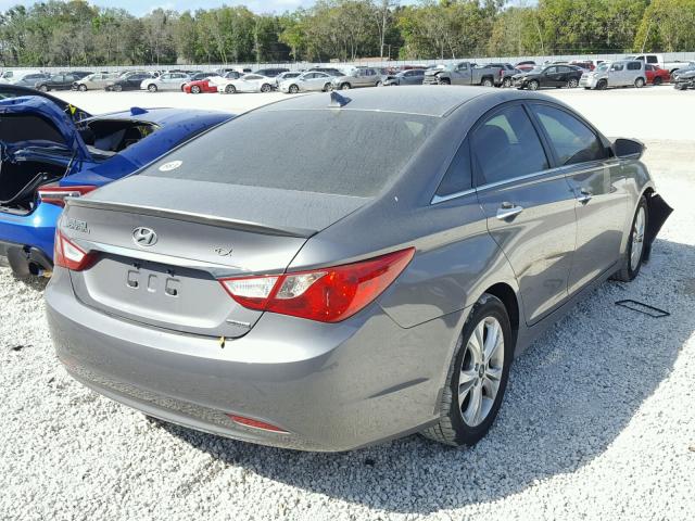 5NPEC4AC2BH307303 - 2011 HYUNDAI SONATA SE GRAY photo 4