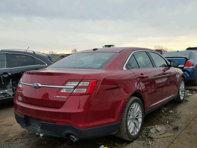 1FAHP2F88EG106157 - 2014 FORD TAURUS LIM MAROON photo 4