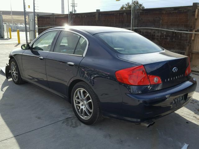 JNKCV51E95M211010 - 2005 INFINITI G35 BLUE photo 3