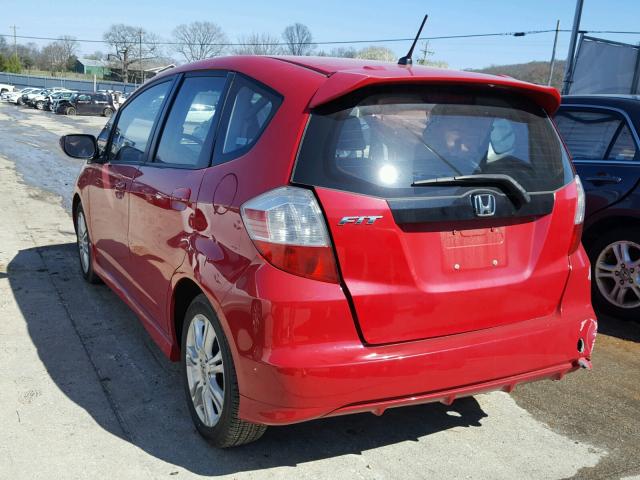 JHMGE884X9S028569 - 2009 HONDA FIT SPORT RED photo 3