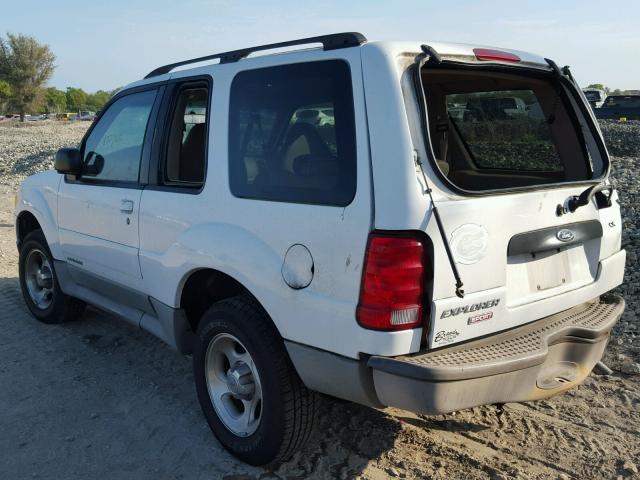 1FMYU60E91UC81694 - 2001 FORD EXPLORER S WHITE photo 3