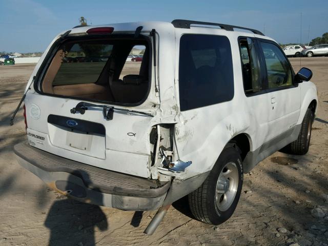 1FMYU60E91UC81694 - 2001 FORD EXPLORER S WHITE photo 4