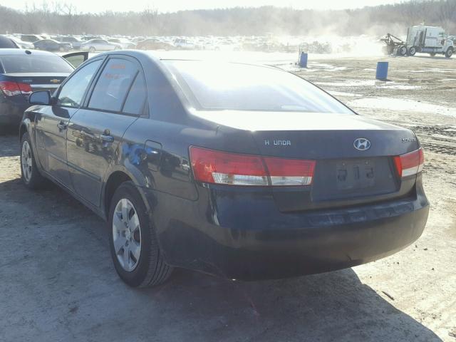 KMHET46C46A083338 - 2006 HYUNDAI SONATA GL BLUE photo 3