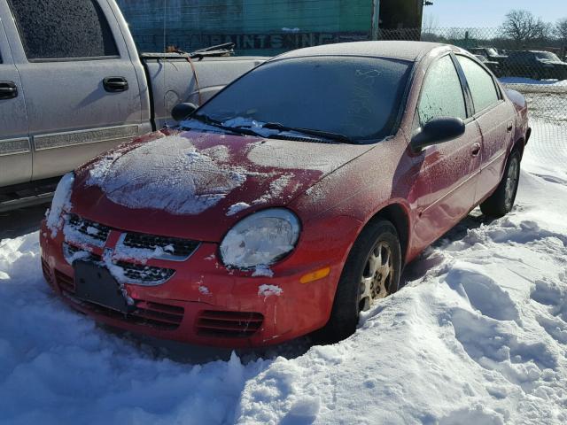 1B3ES56C25D168884 - 2005 DODGE NEON SXT RED photo 2