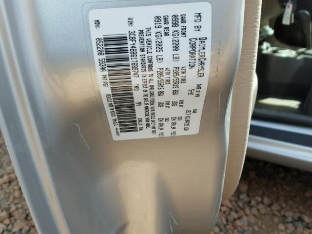 3C8FY4BB61T689747 - 2001 CHRYSLER PT CRUISER SILVER photo 10