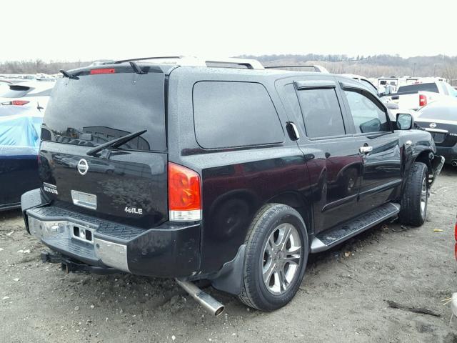 5N1AA08B04N701374 - 2004 NISSAN ARMADA SE BLACK photo 4