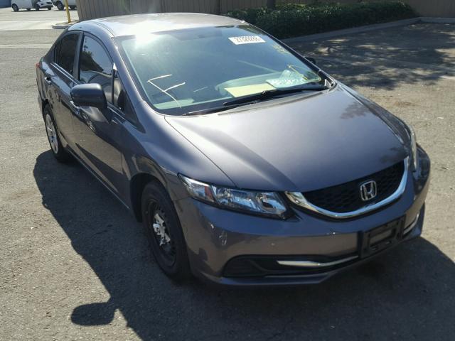 19XFB2E5XEE071029 - 2014 HONDA CIVIC LX GRAY photo 1