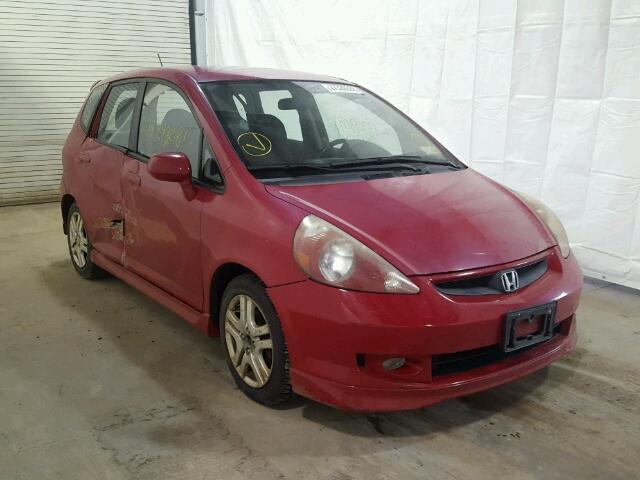 JHMGD38658S015251 - 2008 HONDA FIT SPORT RED photo 1