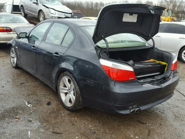 WBANB53557CN93977 - 2007 BMW 550 I BLACK photo 3