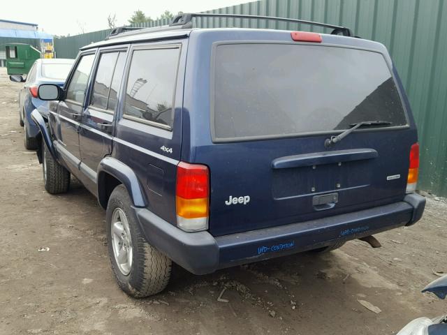 1J4FF48S21L630473 - 2001 JEEP CHEROKEE S BLUE photo 3