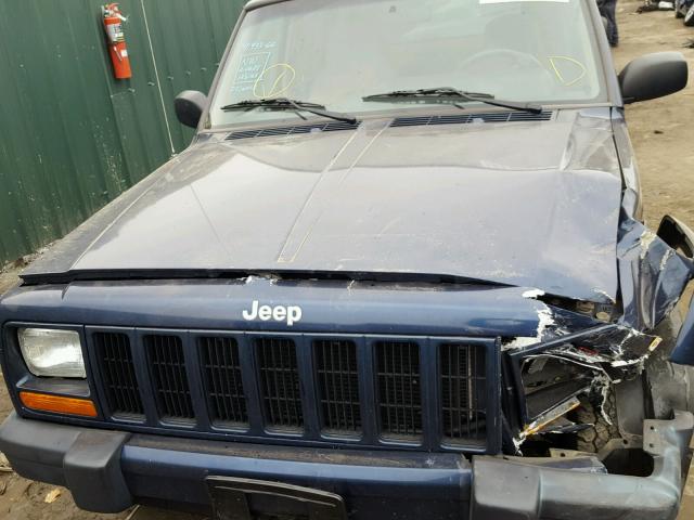 1J4FF48S21L630473 - 2001 JEEP CHEROKEE S BLUE photo 7