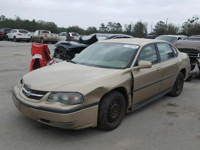 2G1WF52K149328942 - 2004 CHEVROLET IMPALA GOLD photo 2