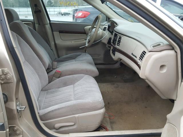 2G1WF52K149328942 - 2004 CHEVROLET IMPALA GOLD photo 5